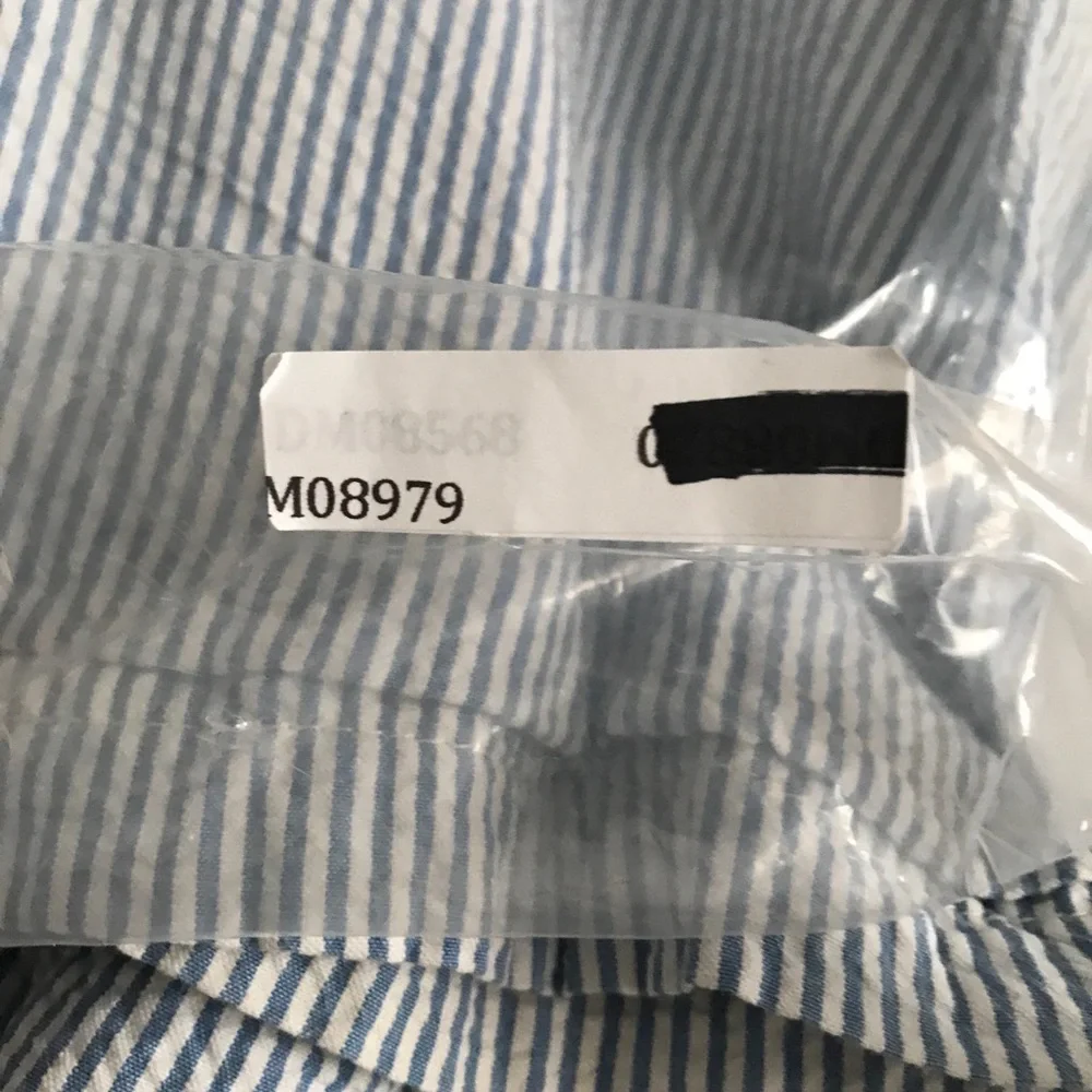 J CREW BLUE STRIPE SEERSUCKER SHORTS FLAT FRONT MENS 34